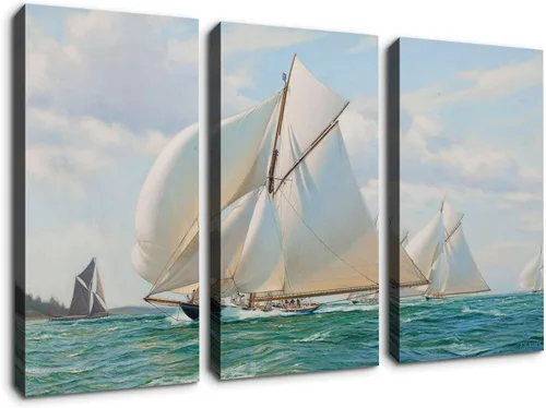 Vista 19 de Denozer - Lienzo decorativo para pared de 3 piezas - La reproducción de pintura al óleo de Ukiyoe Giclée, impresiones en lienzo estiradas