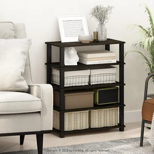 Vista 24 de Furinno Turn-N-Tube Organizador de encimera de cocina, estante organizador de encimera de esquina de 2 niveles, estante esquinero, para cocina