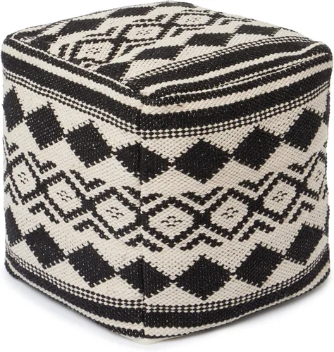 Vista 15 de REDEARTH · Puf acolchado otomano con relleno, textura de almacenamiento, cubo de bolsa de frijoles, reposapiés para sala de estar, dormitorio