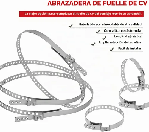 Vista 6 de Alicates de abrazadera de arranque de eje de junta CV, 12 unidades con kit de abrazaderas de arranque CV, 10 bandas de crimpado, extensión tipo