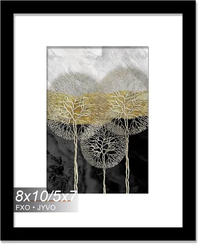 Vista 83 de Fxojyvo Marco de Fotos de 4x6, Muestra Foto de 3.5x5 con Paspartú o 4 x 6 Sin Paspartú, Liviano y de Alta Transparencia Marco de 4 por 6 para Pared