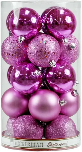 Vista 53 de Vickerman Adorno de bola de Navidad inastillable con acabado de lentejuelas con tapa perforada, 6 por bolsa, 4 pulgadas, color negro