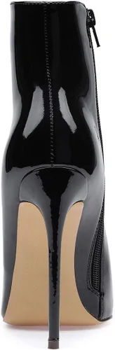 Vista 4 de Castamere Botines de tacón alto para mujer, puntera puntiaguda, sin cordones, con cremallera, tacones de 4.7 in