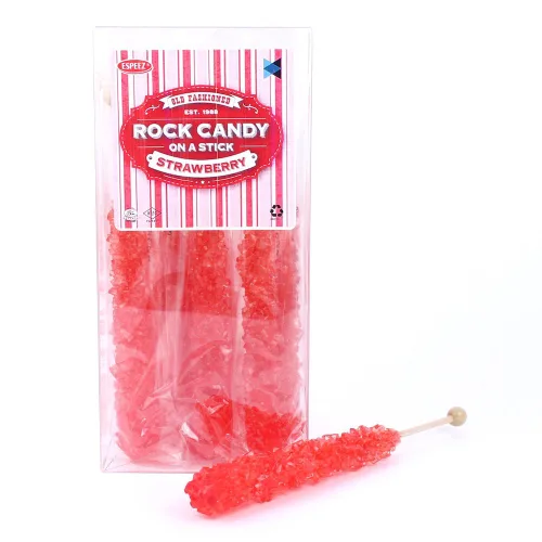 Vista 69 de Palitos de caramelo de roca extragrandes: 12 paletas de cereza rosa – envueltas individualmente – Palitos de caramelo de roca de cristal