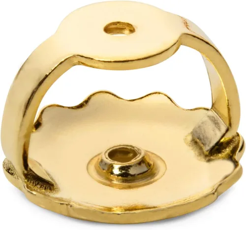 Vista 11 de Everyday Elegance Pendientes sólidos de oro blanco de 14 quilates con dos piezas de repuesto para parte trasera de arete Tornillo roscado