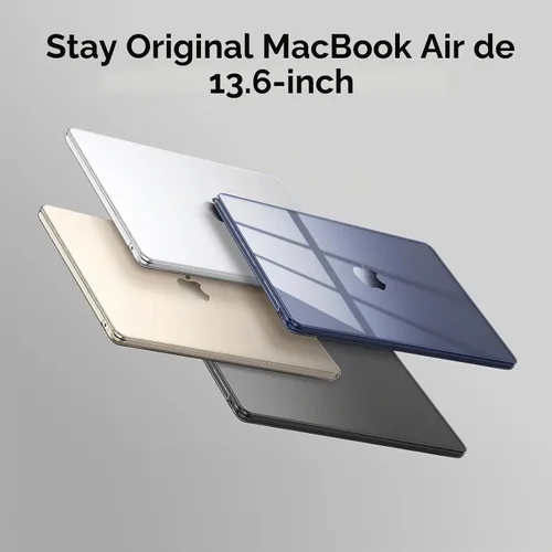 Vista 6 de EooCoo Funda compatible con MacBook Air de 13 pulgadas M5 2026-2022 M4 M3 M2 A3449 A3240 A3113 A2681, se ajusta como un guante, funda protectora