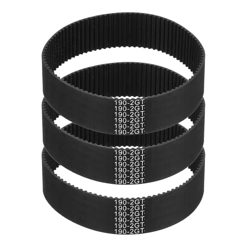 Vista 59 de MECCANIXITY 3.780 in GT-2 correa dentada, 5pcs 0.354 in ancho 0.079 in paso impresión 3D GT-2 correa dentada caucho de bucle cerrado, negro