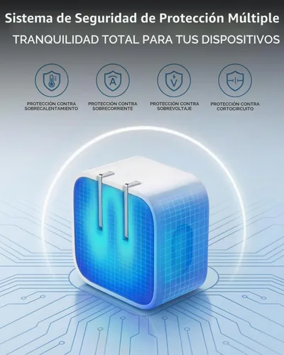 Vista 4 de Adaptador de corriente dinámico de 40 W con 60 W máximo, cargador de pared de carga rápida USB C 40W-60W Dynamic Fast Power Adapter, Foldable
