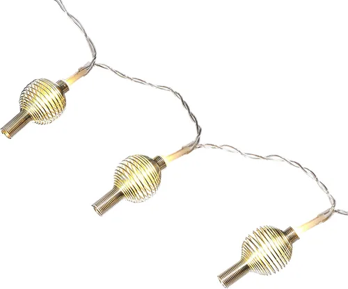 Vista 4 de Kikkerland Tira de luces LED colgantes de 5 pies, funciona con pilas, para dormitorio, sala de estar, decoración interior exterior, decoración