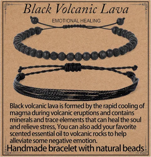 Vista 50 de LPBeads Pulsera de piedra natural hecha a mano de tamaño ajustable