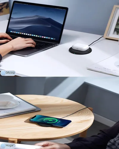 Vista 2 de COKOEYE Cargador inalámbrico, almohadilla de carga inalámbrica rápida de 15 W, paquete de 2 unidades compatible con iPhone 17/17 Air/17 Pro/17 Pro