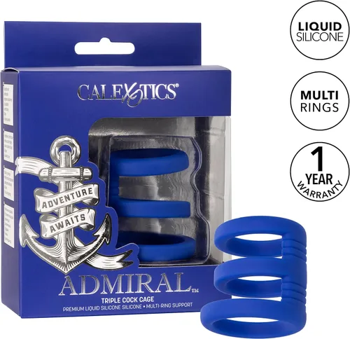 Vista 3 de CalExotics Admiral Triple Cock Jaula, Azul (SE-6010-20-3)