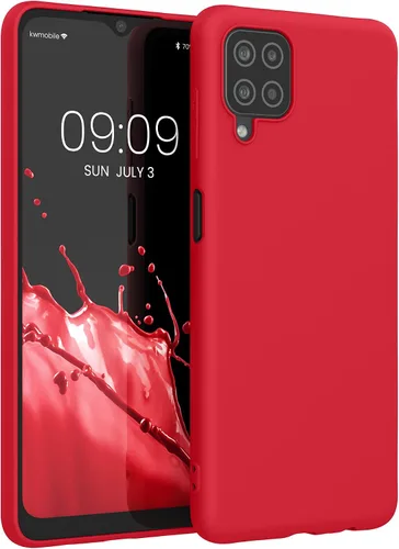Vista 152 de kwmobile Funda compatible con Samsung Galaxy A12 - Funda protectora de silicona TPU suave y delgada - Azul Báltico