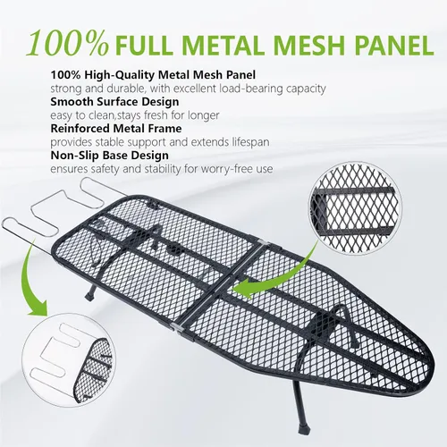 Vista 5 de Tabla de Planchar Plegable de Mesa con Soporte para Plancha, Tabla de Planchar Portátil Pequeña con Cubierta de Algodón Resistente al Calor, Mini