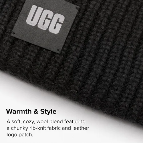 Vista 2 de UGG Gorro de punto acanalado grueso para mujer