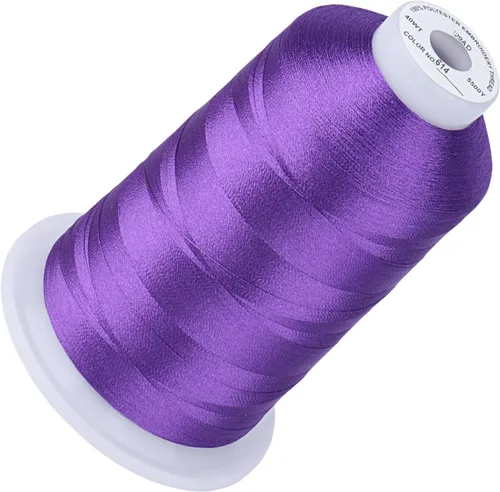 Vista 101 de Simthread 5500 yardas de hilo de bordar, 5000M de alto rendimiento 40WT 100% hilo de poliéster – 170+ colores vívidos, clasificado de alta velocidad