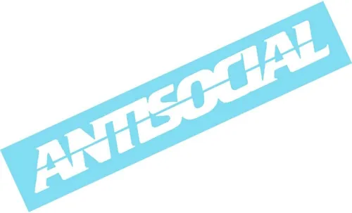 Vista 2 de Calcomanía de vinilo antisocial para automóvil, camión, parabrisas, calcomanía para parabrisas trasero, calcomanías de automóvil, calcomanías