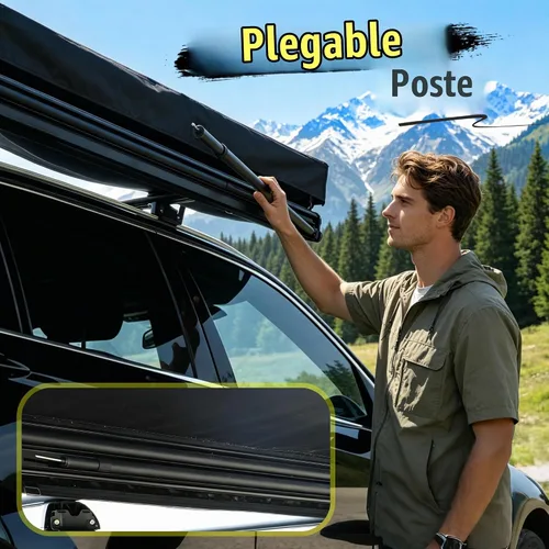 Vista 5 de WildFinder Toldo retráctil para automóvil de 8.2 x 6.6 pies, parasol impermeable para SUV