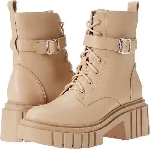 Vista 7 de The Drop Botas de combate con plataforma con cordones Koi para mujer