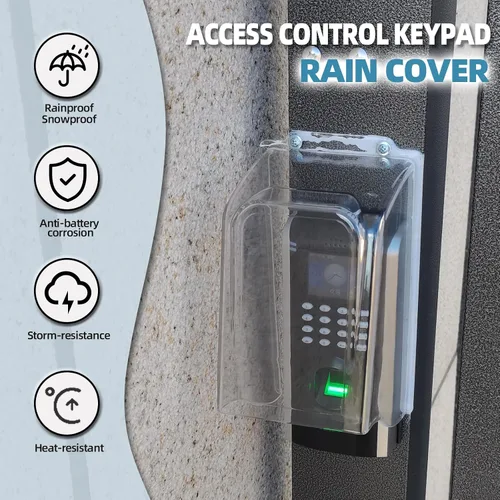 Vista 2 de Cubierta de lluvia para timbre de puerta, cubierta impermeable transparente para timbre, protector resistente a la intemperie, accesorio para timbre