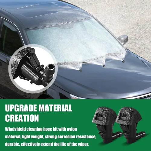 Vista 3 de Kit de boquillas de limpiaparabrisas de repuesto para automóvil, manguera de chorro de lavado y líquido con conectores, accesorios de automóvil