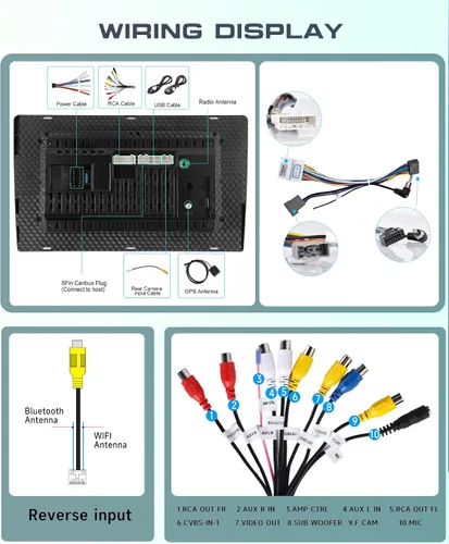 Vista 7 de Radio estéreo para coche 4G+64G para Nissan Altima 2008-2012 con CarPlay Android Auto, 9 pulgadas IPS pantalla táctil Android 13 GPS WiFi Bluetooth