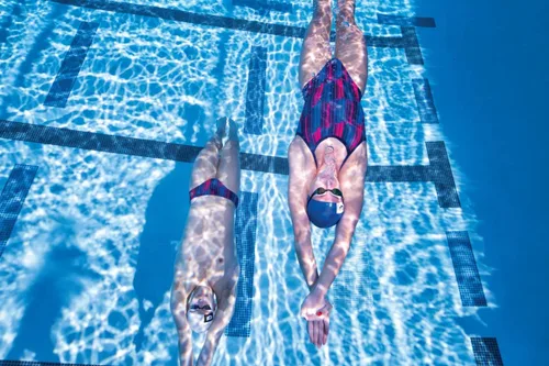 Vista 5 de Arena Traje de baño de una pieza con estampado estándar Challenge Back para mujer