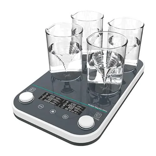 Vista 6 de Multi Point Magnetic Stirrers with Mixing Stations 4 Working Disc Size 120 * 120mm Speed Range 50-1500RPM Max. Capacity 4 * 1000ml Brushless Motor