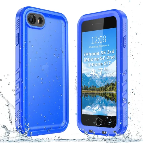 Vista 17 de SPORTLINK Funda impermeable para iPhone SE 3rd 2022/iPhone SE 2nd 2020/iPhone 7/8 - Con protector de pantalla integrado, funda impermeable de cuerpo