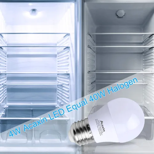 Vista 7 de Bombilla LED para refrigerador de 4 W, equivalente a 40 vatios, impermeable, para congelador y refrigerador, IP54, 120 V, E26, luz diurna blanca