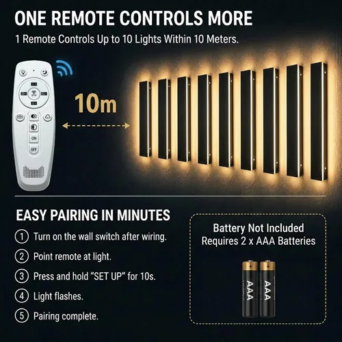 Vista 6 de Lámpara de Pared Moderna para Exteriores de 31 Pulgadas, Regulable 3000K-6000K, Aplique de Pared Lineal para Exteriores Impermeable IP65, Luces LED