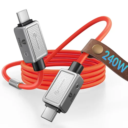 Vista 28 de PHIXERO Cable USB C a USB C de 240 W, aleación de zinc, 20 Gbps, 1.6 pies, negro