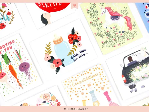 Vista 7 de Organizador para surtido de tarjetas de felicitación, premium, 32 diseños únicos, cumpleaños, agradecimiento, que te mejores, felicitaciones