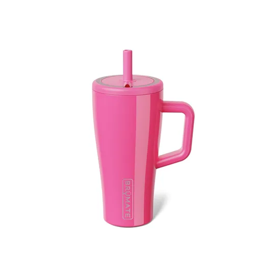Vista 64 de BrüMate Era Vaso Térmico de 20 oz con Asa y Pajilla Vaso Térmico Aislante 100% A Prueba de Fugas con Tapa y Pajilla Hecho de Acero Inoxidable