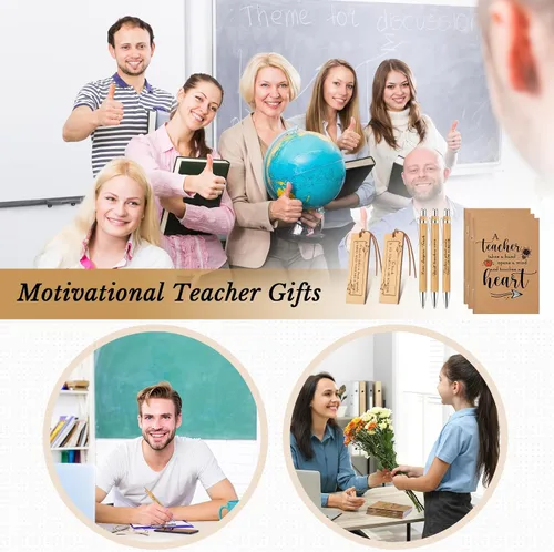 Vista 6 de Yeaqee 90 piezas de regalos de la semana nacional de agradecimiento a los maestros, regalos inspiradores de agradecimiento a granel, cuadernos
