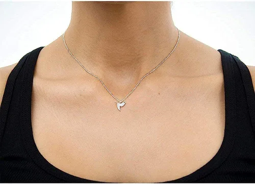 Vista 52 de LANG XUAN 2 piezas - Collar de amistad de mariposa, de la suerte, elefante, perla, circulo, collar con dije para mujer.