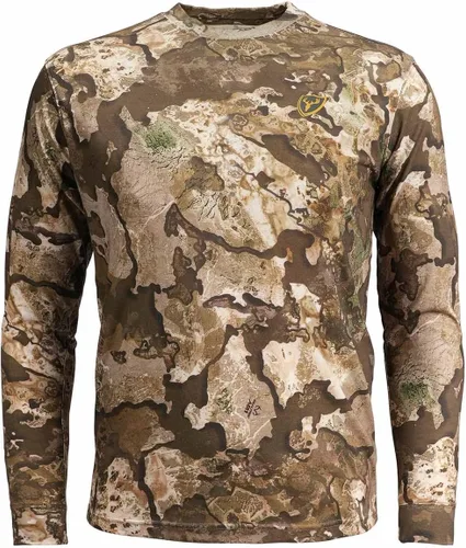 Vista 9 de SCENTBLOCKER Scent Blocker Camisa de manga larga ligera de algodón fusionado, ropa de caza camuflada Mossy Oak Bottomland Original