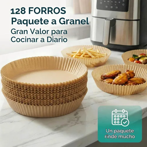 Vista 8 de Cathy Yoder's - Forros redondos para freidora de aire, 128 forros para freidora de aire de 6.3 pulgadas, desechables redondos, 2-5 cuartos de galón