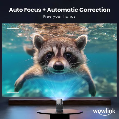 Vista 4 de Proyector [Enfoque automático y aplicaciones nativas y integradas de 1080P] Proyector 4K compatible con corrección automática WiFi 6 Bluetooth 5.4