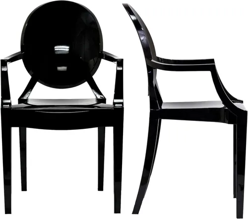 Vista 7 de Silla de Comedor transparente de Casper, Plástico, Azul