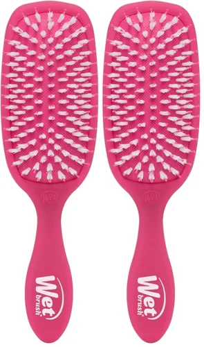 Vista 15 de Wet Brush Potenciador de Brillo, Aqua, Cerdas Naturales de Jabalí con Tecnología IntelliFlex Ultra-Suave, Deja el Cabello Brillante y Suave, Cepillo