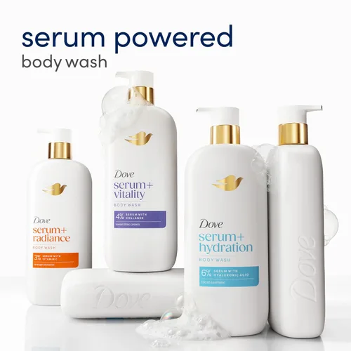 Vista 3 de Dove Serum + Gel de baño transparente para acné con ácido salicílico al 1%