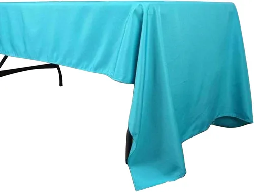 Vista 12 de BalsaCircle Mantel rectangular de poliéster negro de 60 x 126 pulgadas para bodas, fiestas, eventos, cocina, comedor