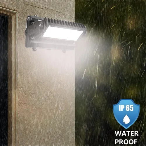 Vista 5 de Paquete de luz LED giratoria de pared con fotocélula del anochecer al amanecer, 80W 11200LM 400-600W HPS/HID Equiv., 5000K luz diurna ETL