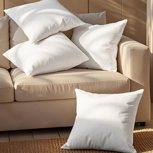 Vista 2 de Codi Juego de 4 rellenos de almohada para exteriores de 16 x 16 pulgadas, almohadas impermeables para muebles de patio