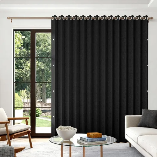 Vista 25 de Cortinas plisadas completamente opacas con cierre magnético, 72 pulgadas de largo, para interiores y exteriores, 1 panel, 45 pulgadas de ancho x 72