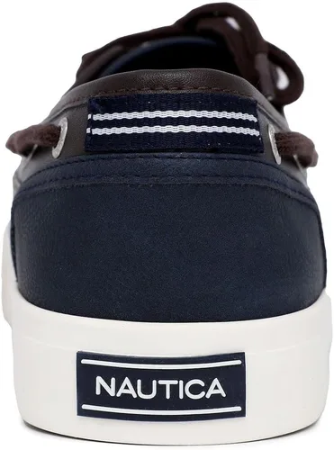 Vista 3 de Nautica Zapato náutico con cordones para hombre, mocasín casual con dos ojales, zapatilla de deporte de moda - Galera