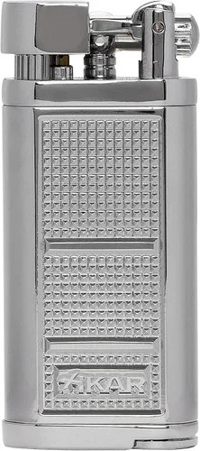 Vista 4 de Xikar Encendedor de tubería de tubería, sistema de encendido de pedernal reemplazable, tapa de encendido con bisagras, recargable, plateado