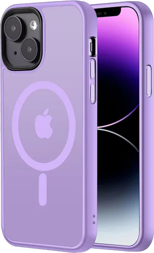 Vista 53 de Tigowos Funda magnética para iPhone 15, resistente a las caídas, sensación de piel mate, a prueba de golpes, ajuste delgado para iPhone 15, negro
