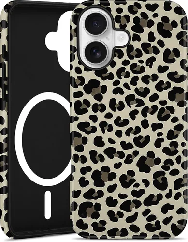 Vista 22 de Jusy Compatible con MagSafe Brown Tortoise Shell Print Phone Case para iPhone 7/8/SE, funda protectora magnética de lujo de TPU suave
